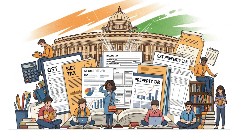 भारत में कर प्रणाली: छात्रों की तैयारी और सीखने का चित्र